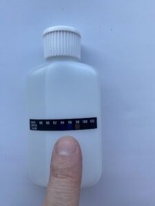 temperature reading urine bottle